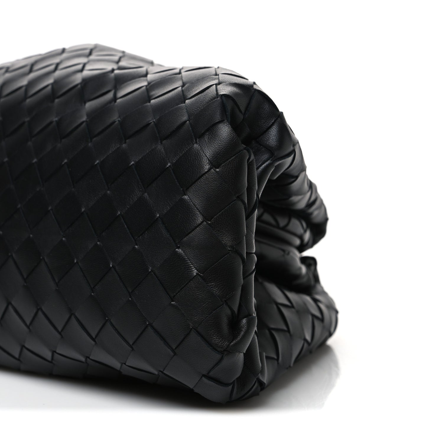 Nappa Maxi Intreccio The Pouch Oversized Clutch Black