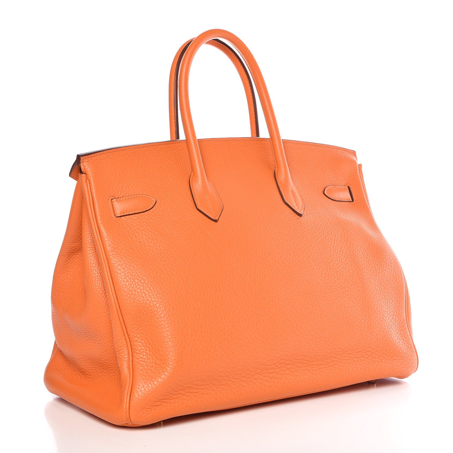 Hermes Taurillon Clemence Birkin 35 Orange 4 of 41
