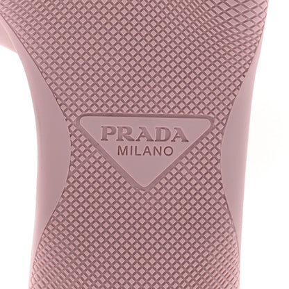 Prada Spazzolato Triangle Logo Slide Flat Sandals 36 Alabastro 7 of 9