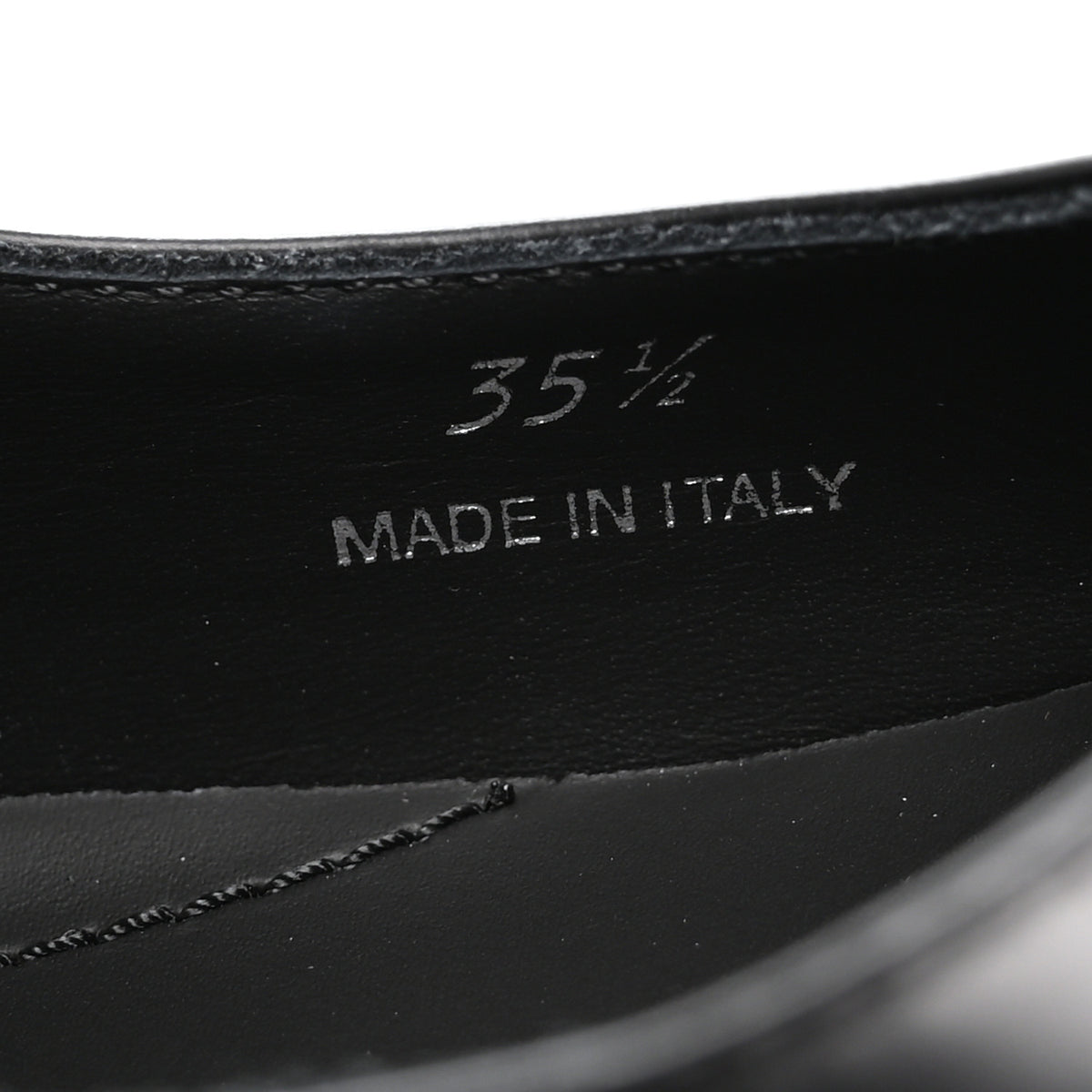 Prada Spazzolato Rois Metal Triangle Logo Monolith 55mm Mary Janes 35.5 Black 7 of 8
