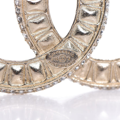 Chanel Baguette Crystal CC Brooch Gold 4 of 5