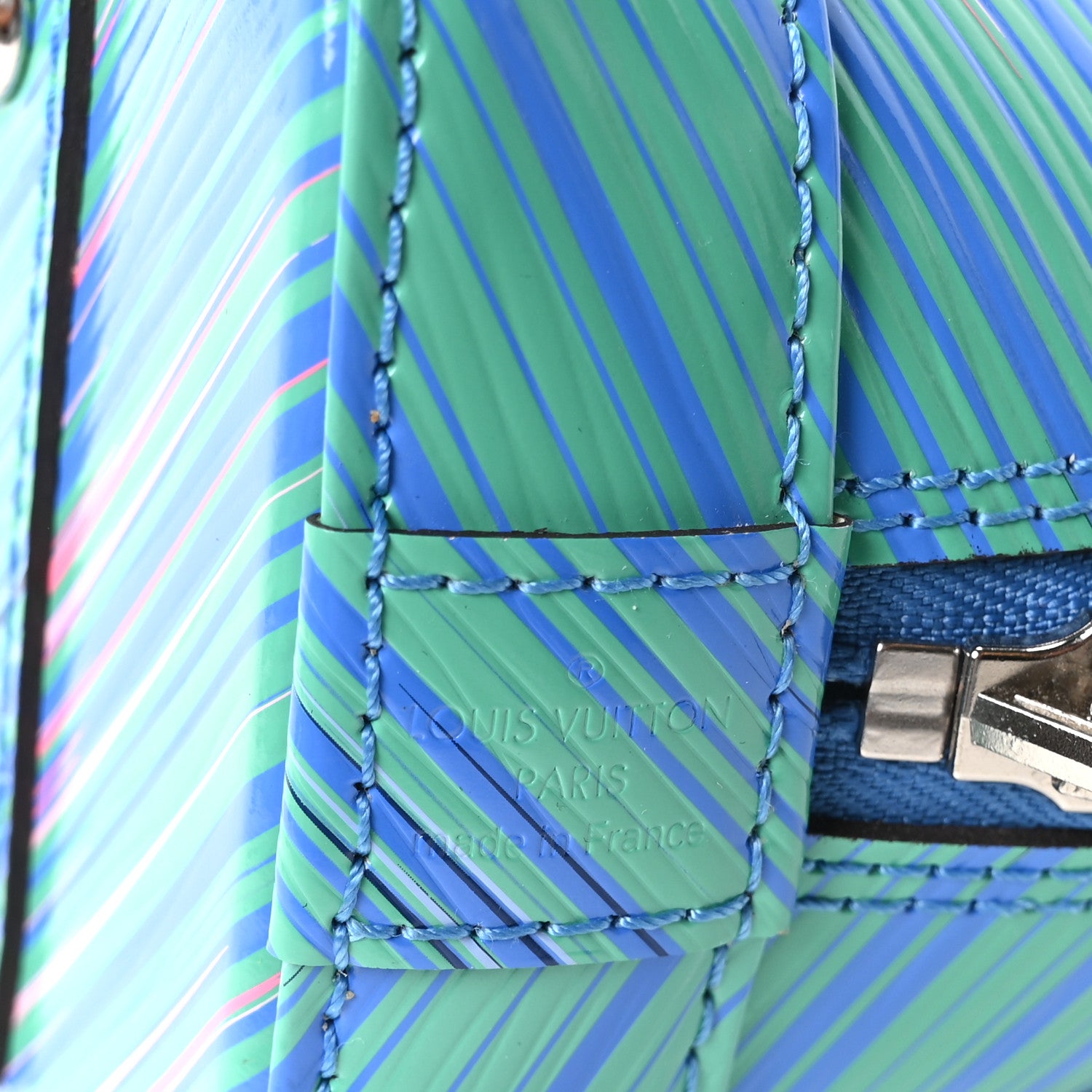 Louis Vuitton Epi Tropical Alma BB Blue Rose 6 of 9