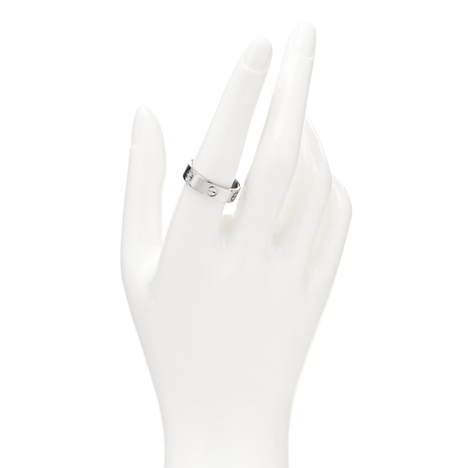 Cartier 18K White Gold 5.5mm LOVE Ring 58 8.25 2 of 4