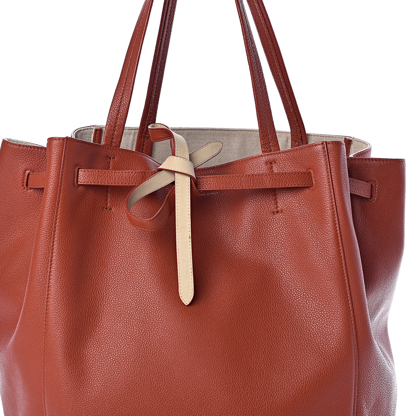 Soft Grained Calfskin Medium Cabas Phantom Brick