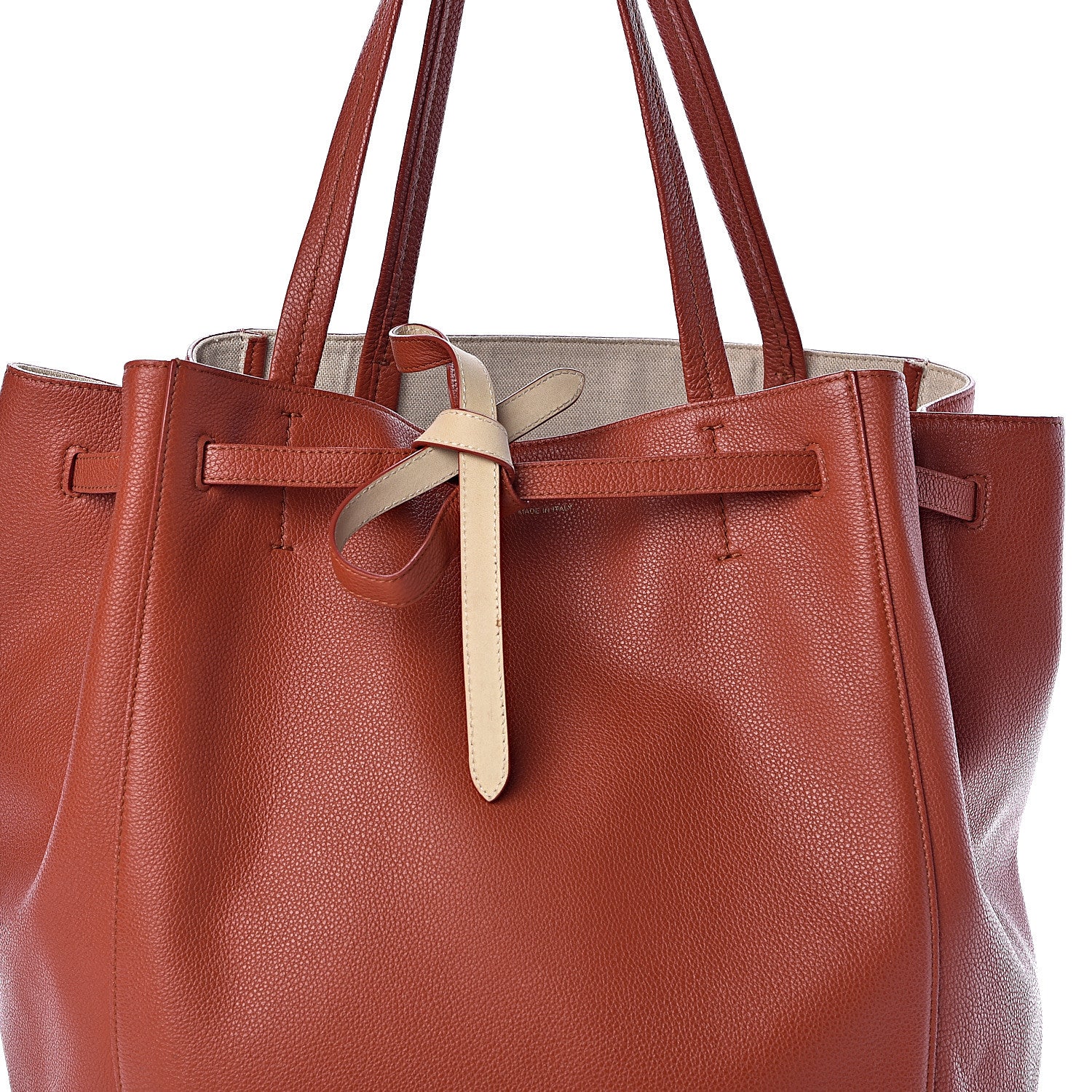Celine Soft Grained Calfskin Medium Cabas Phantom Brick 8 of 11