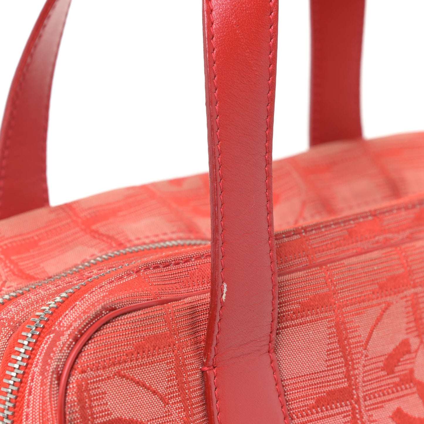 Nylon Small Travel Tote Red