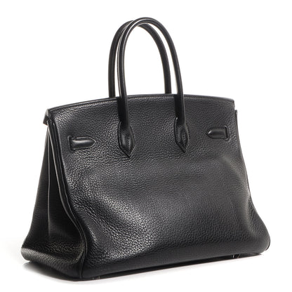 Hermes Taurillon Clemence Birkin 35 Black 3 of 21