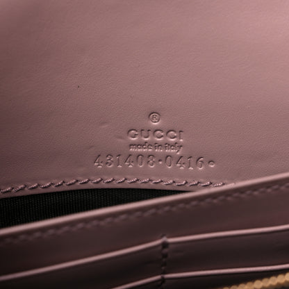 Gucci Guccissima Signature Bowy Chain Wallet Dark Cipria 6 of 10