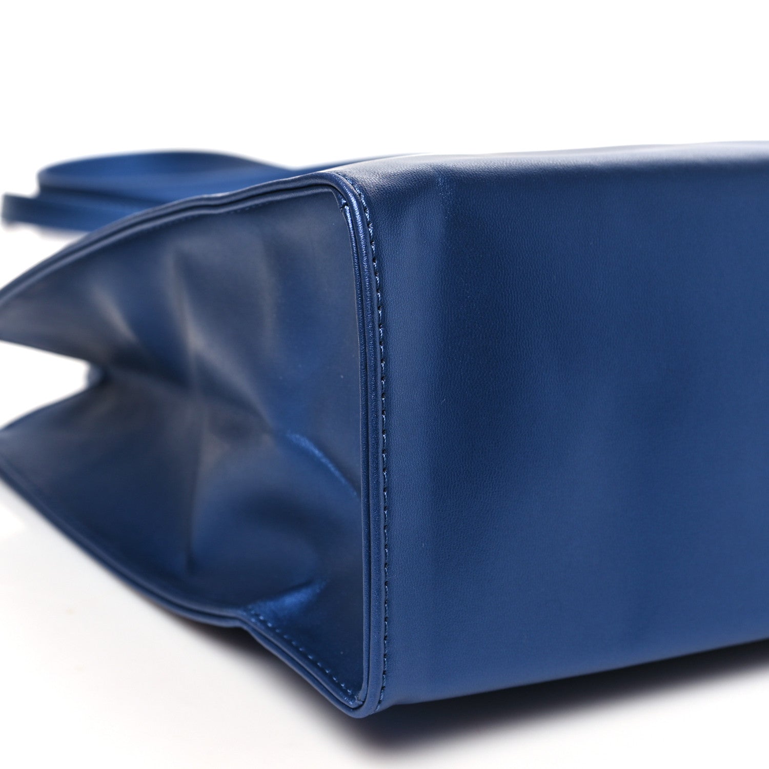 Telfar Metallic Vegan Leather Medium Shopping Bag Cobalt 8 of 9