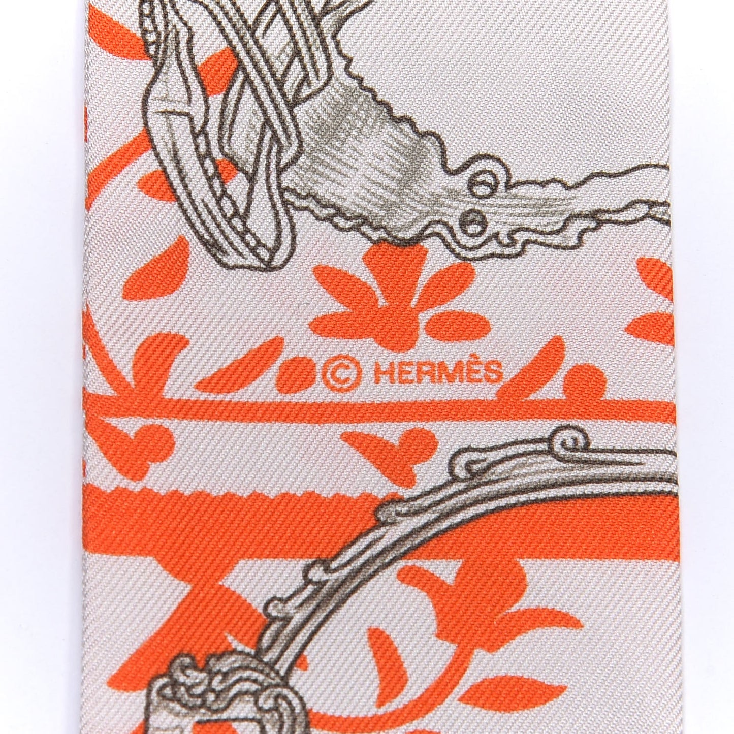 Silk Etriers Remix Twilly Verveine Orange Kaki