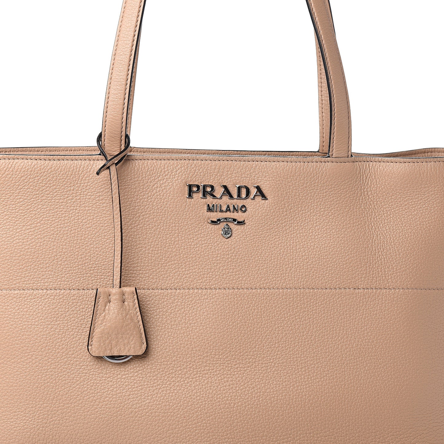 Vitello Phenix Zip Shopping Tote Cammeo