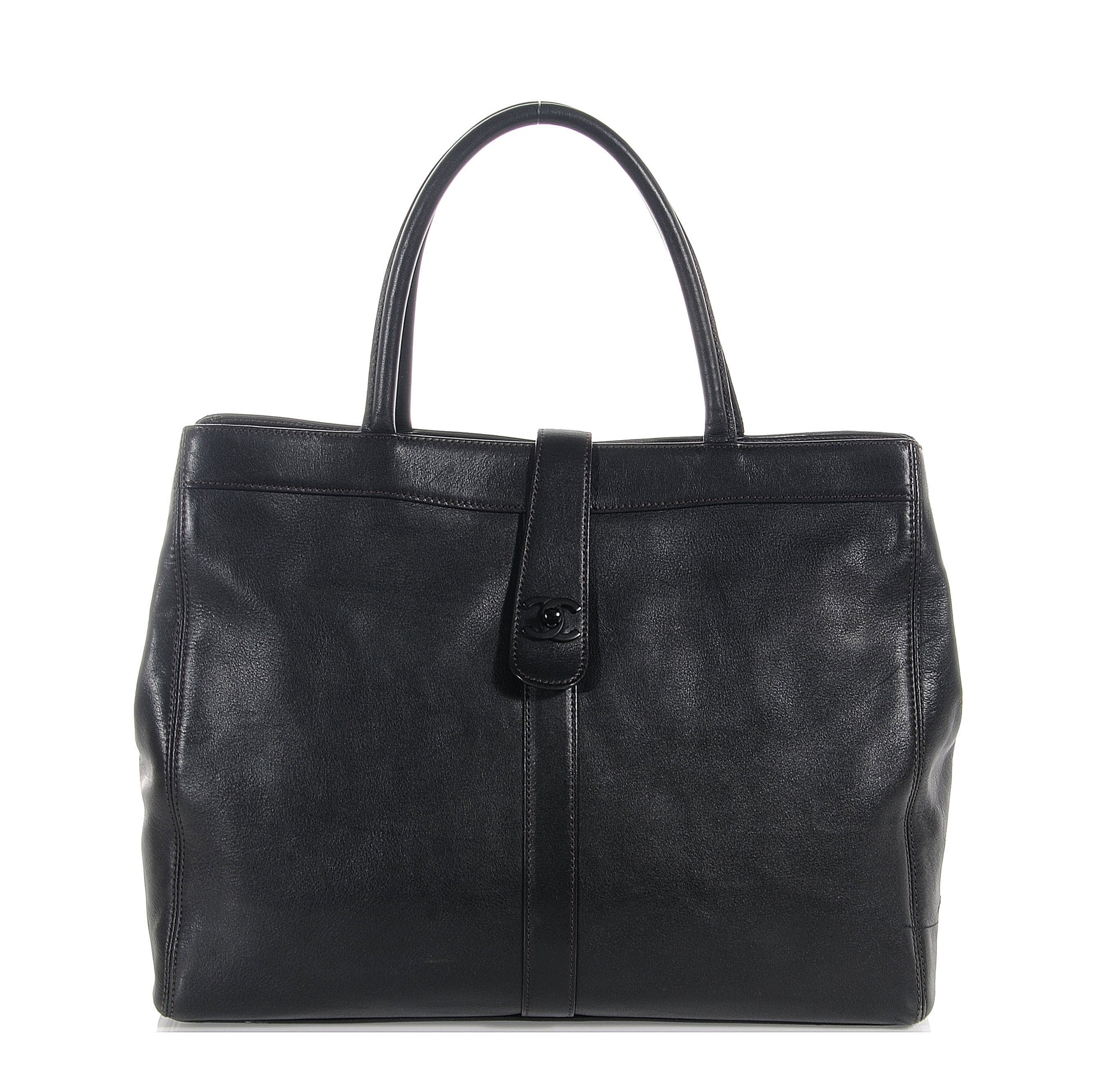 Chanel Calfskin Large Tote Bag Black 1 of 8