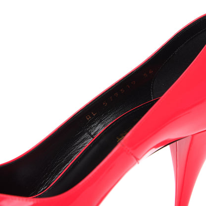 Saint Laurent Patent Calfskin Kiki 85 Pumps 36 Neon Pink 7 of 8