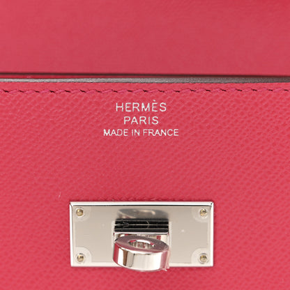 Hermes Madame Calfskin Kelly Pocket Long Wallet Rose Extreme 7 of 12