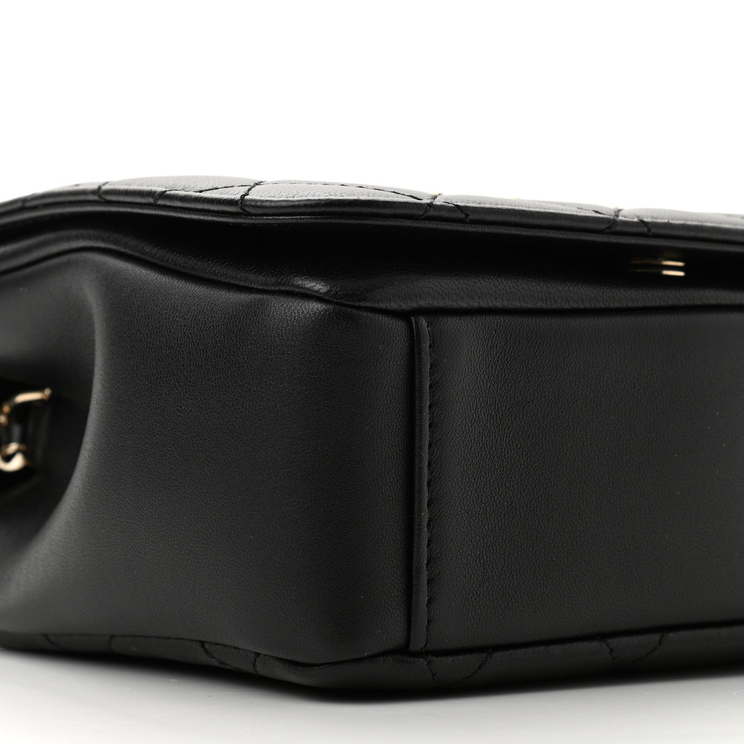 Chanel Lambskin Quilted Studded Beauty Begins Flap Black 8 of 10