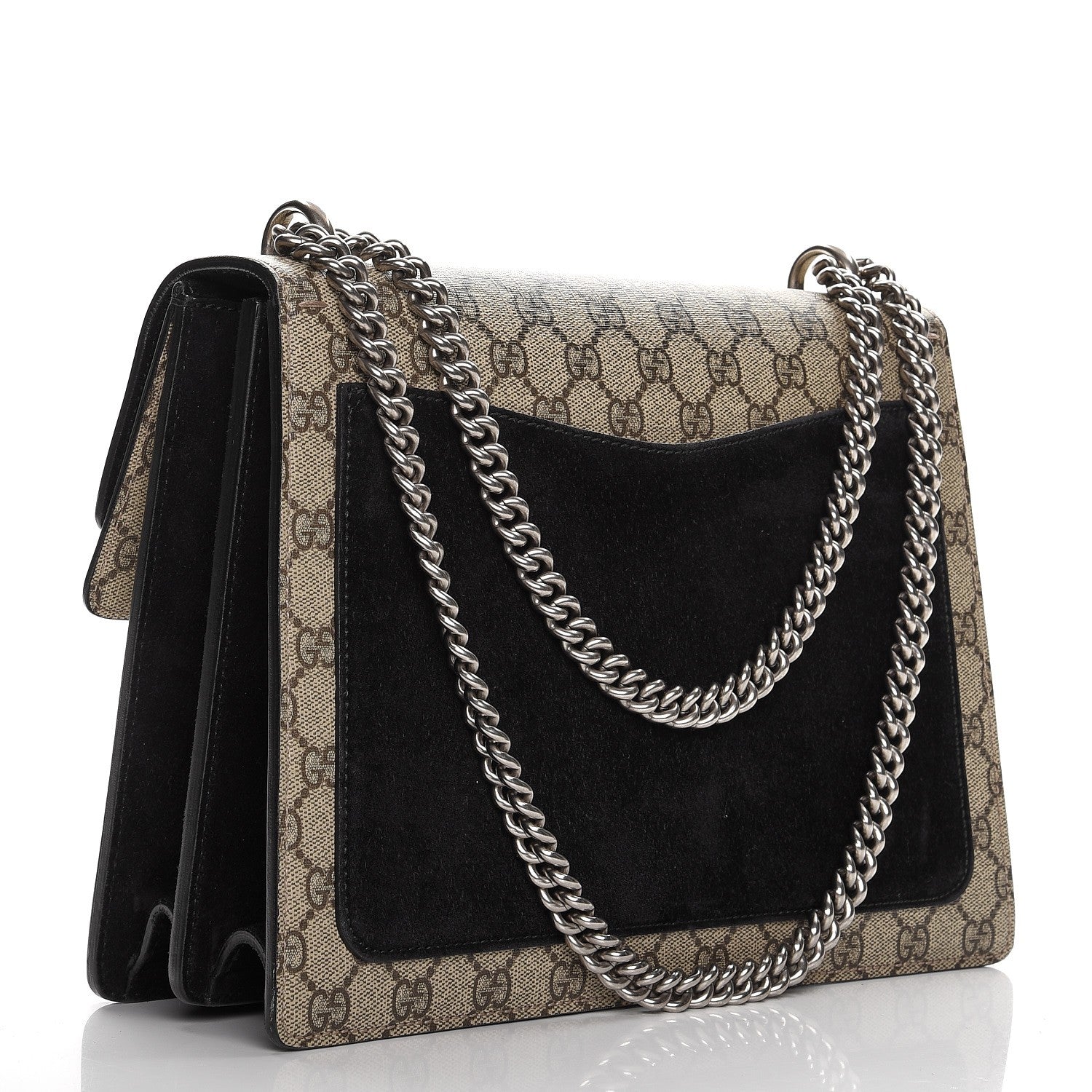 Gucci GG Supreme Monogram Medium Dionysus Shoulder Bag Black 3 of 10