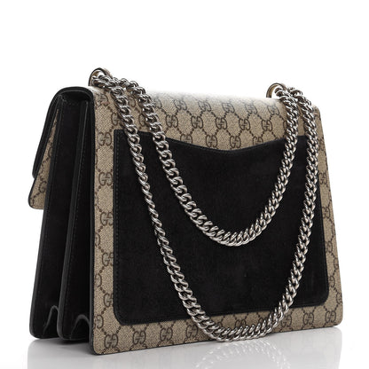 Gucci GG Supreme Monogram Medium Dionysus Shoulder Bag Black 3 of 10