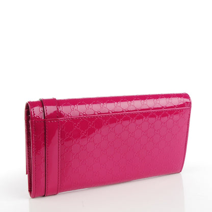 Gucci Patent Microguccissima Nice Wallet Bright Bouganville 3 of 7