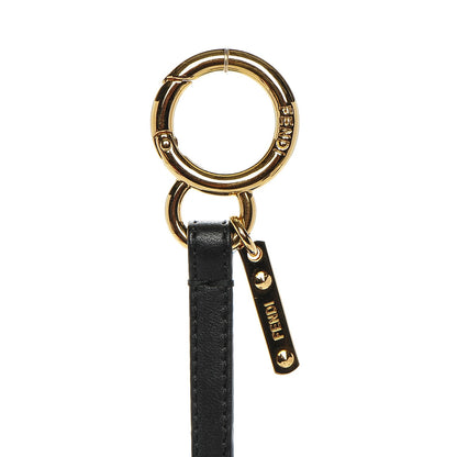 Fendi Lambskin Goat Fur Studded Punkarlito Bag Charm Blue 4 of 5