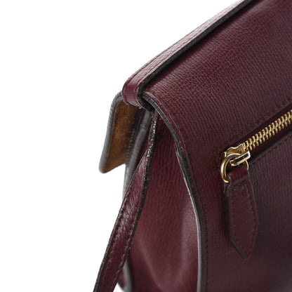 Burberry Derby Calfskin House Check Small Macken Crossbody Bag Mahogany Red 12 of 14
