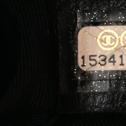 Chanel Glazed Calfskin Medium Boy Flap Black White 7 of 10