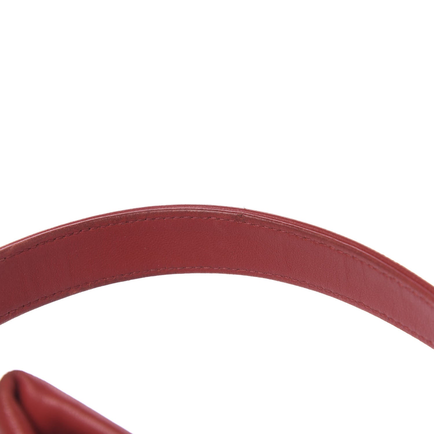 Chanel Lambskin Quilted Small CC Chain Drawstring Bucket Bag Red 8 of 15