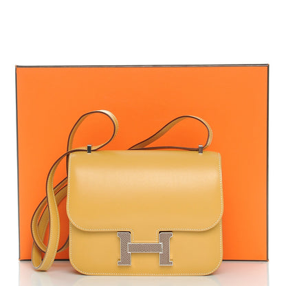 Hermes Tadelakt Lizard Constance 18 Paille Ficelle 21 of 21