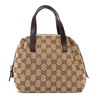 Gucci Monogram Calfskin Large Balthus Cosmetic Pouch Beige Ebony Cocoa 1 of 10