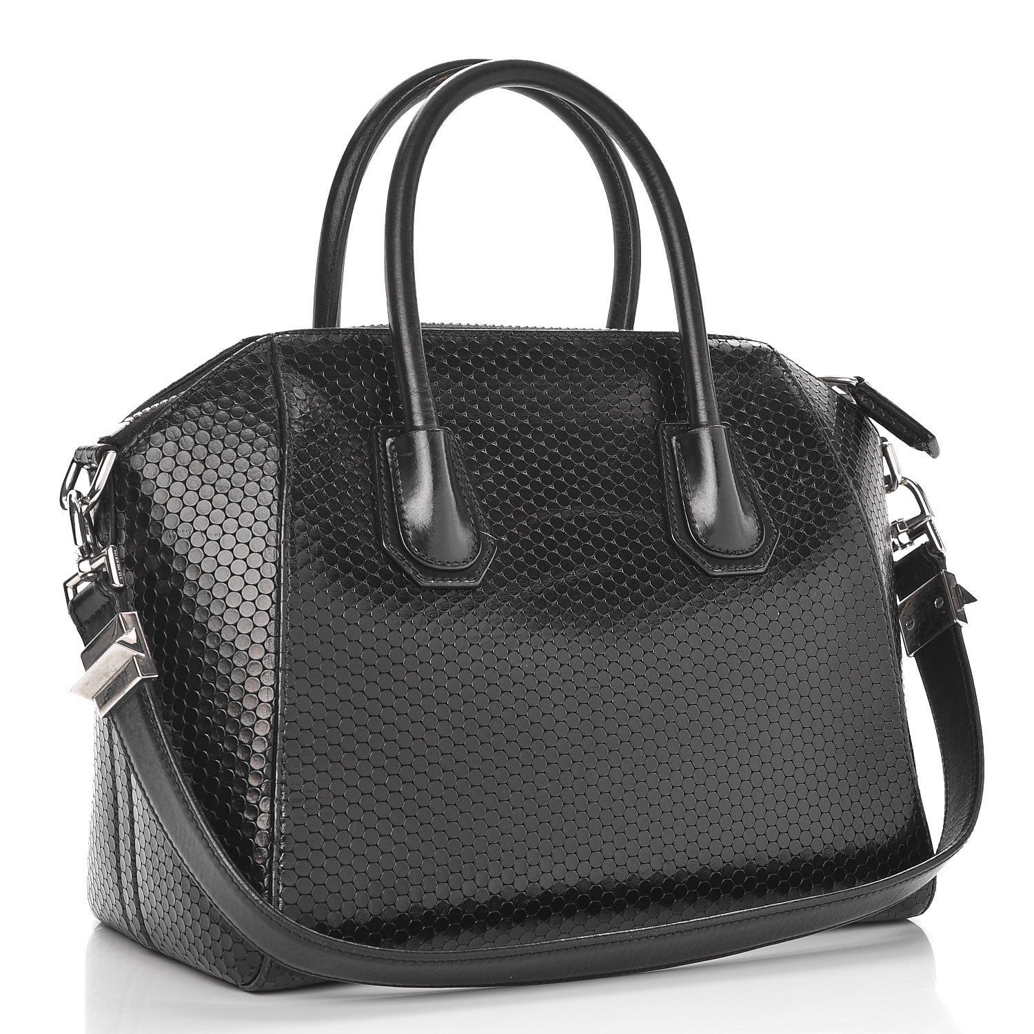 Givenchy Calfskin Dot Embossed Small Antigona Black 3 of 12