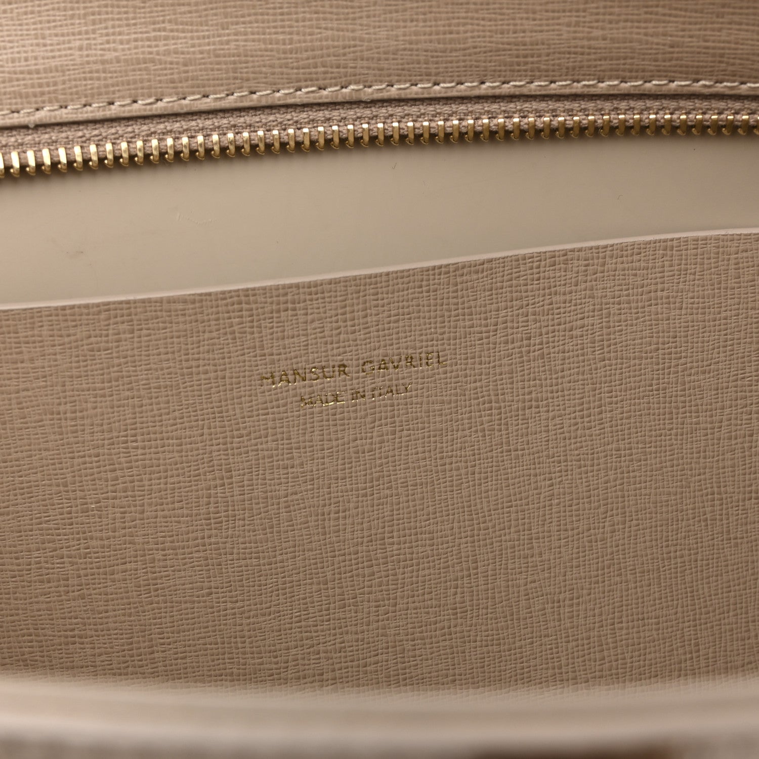 Mansur Gavriel Saffiano Small Zip Tote Beige 6 of 10