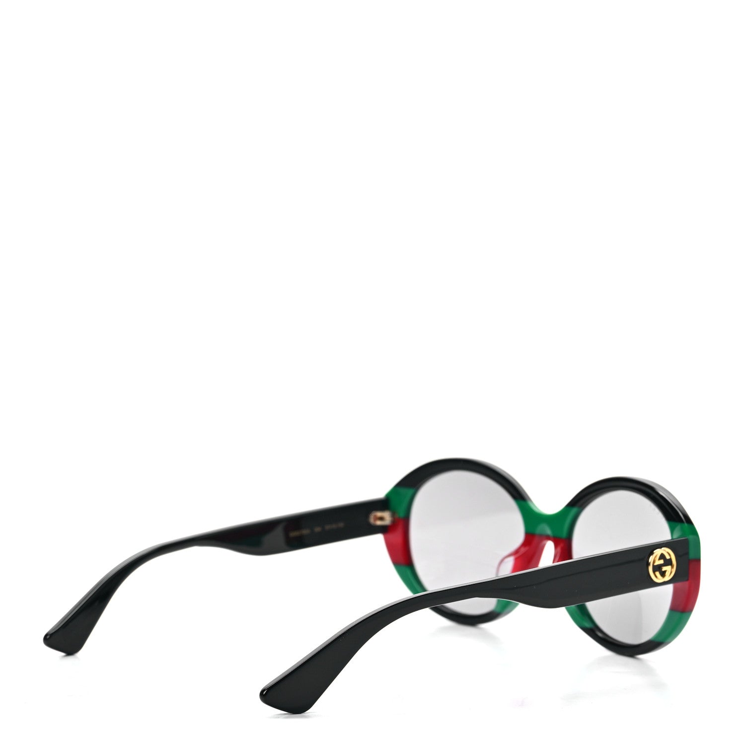 Gucci Round Web Sunglasses GG0279SA Black Green 4 of 8