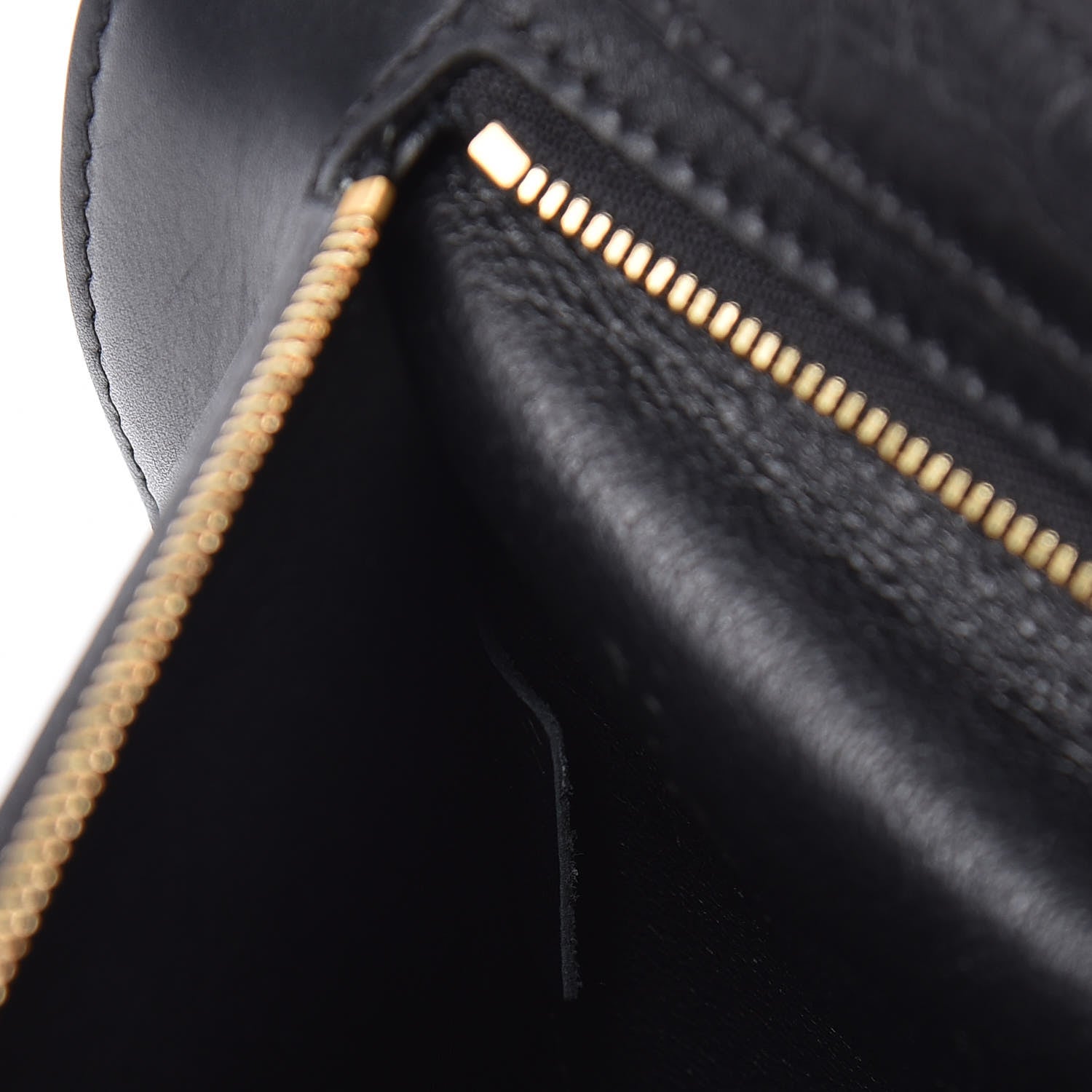 Celine Crocodile Embossed Calfskin Suede Medium Trapeze Black 7 of 9