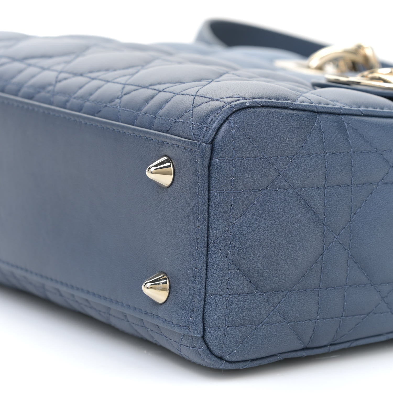 Christian Dior Lambskin Cannage Gradient Small My ABCDior Lady Dior Indigo Blue 7 of 12