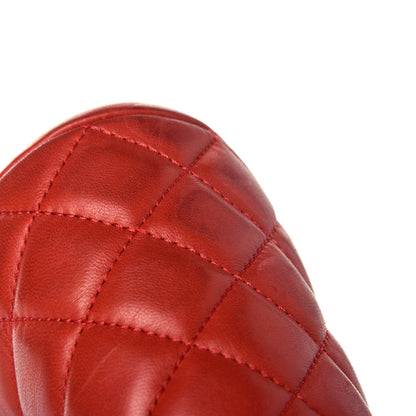 Chanel Lambskin Quilted Timeless Clutch Red 11 of 12