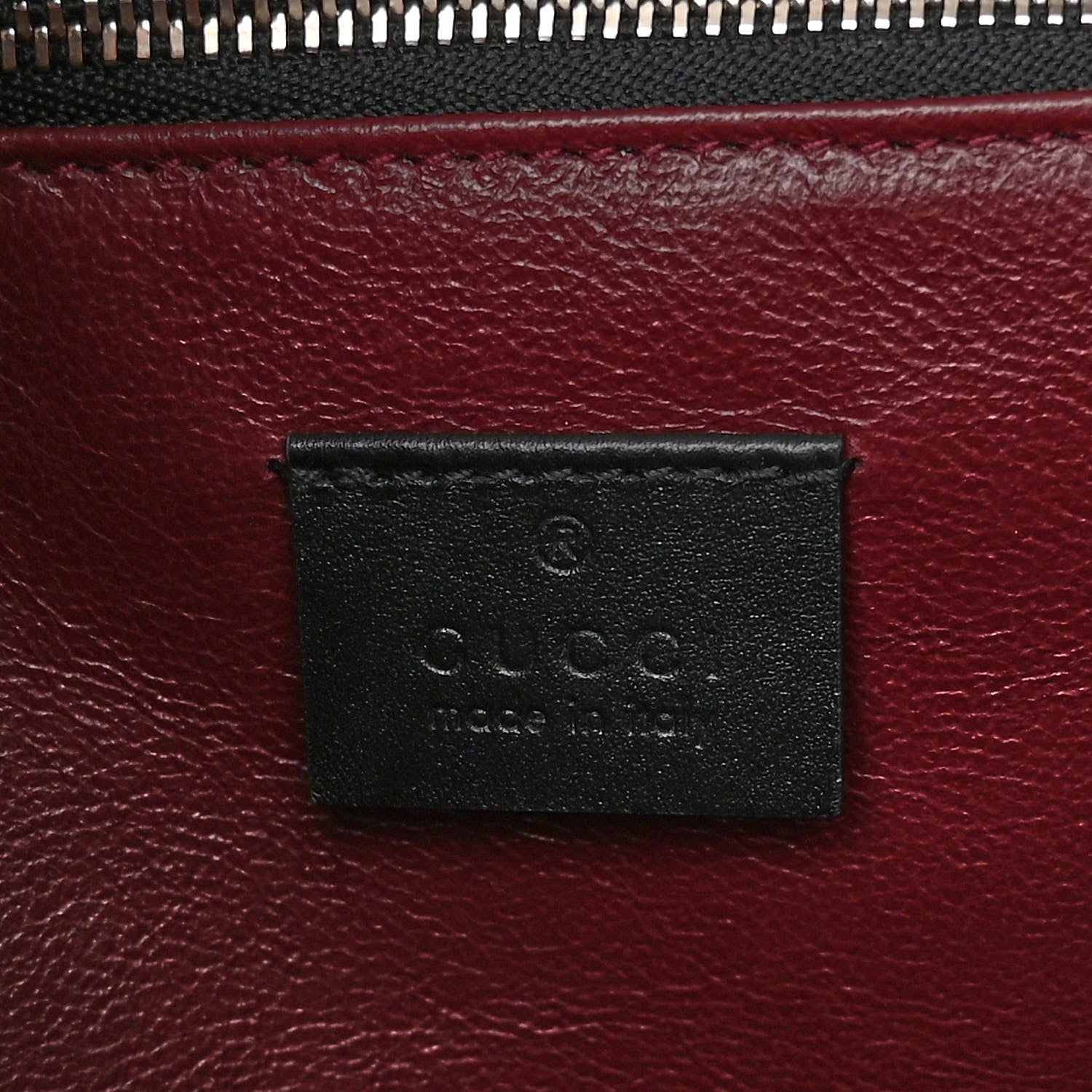 Gucci Smooth Calfskin Diagonal Striped Medium Zumi Top Handle Bag Black Beige 6 of 10