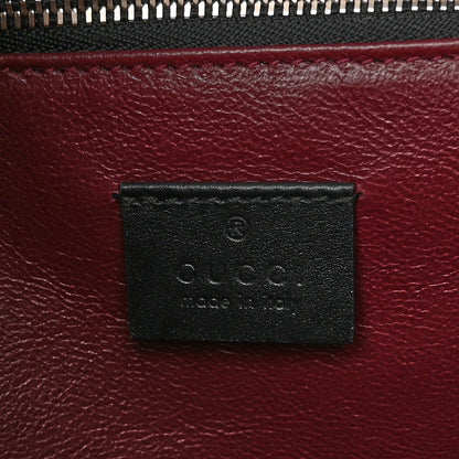 Gucci Smooth Calfskin Diagonal Striped Medium Zumi Top Handle Bag Black Beige 6 of 10