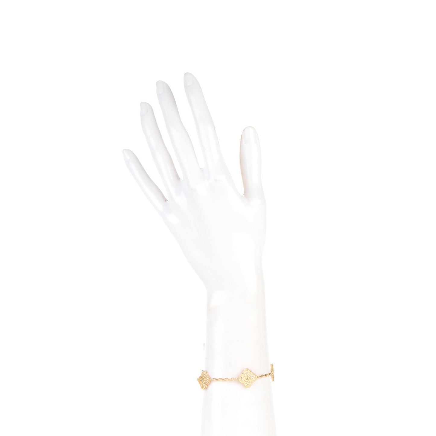 18K Yellow Gold 5 Motifs Vintage Alhambra Bracelet