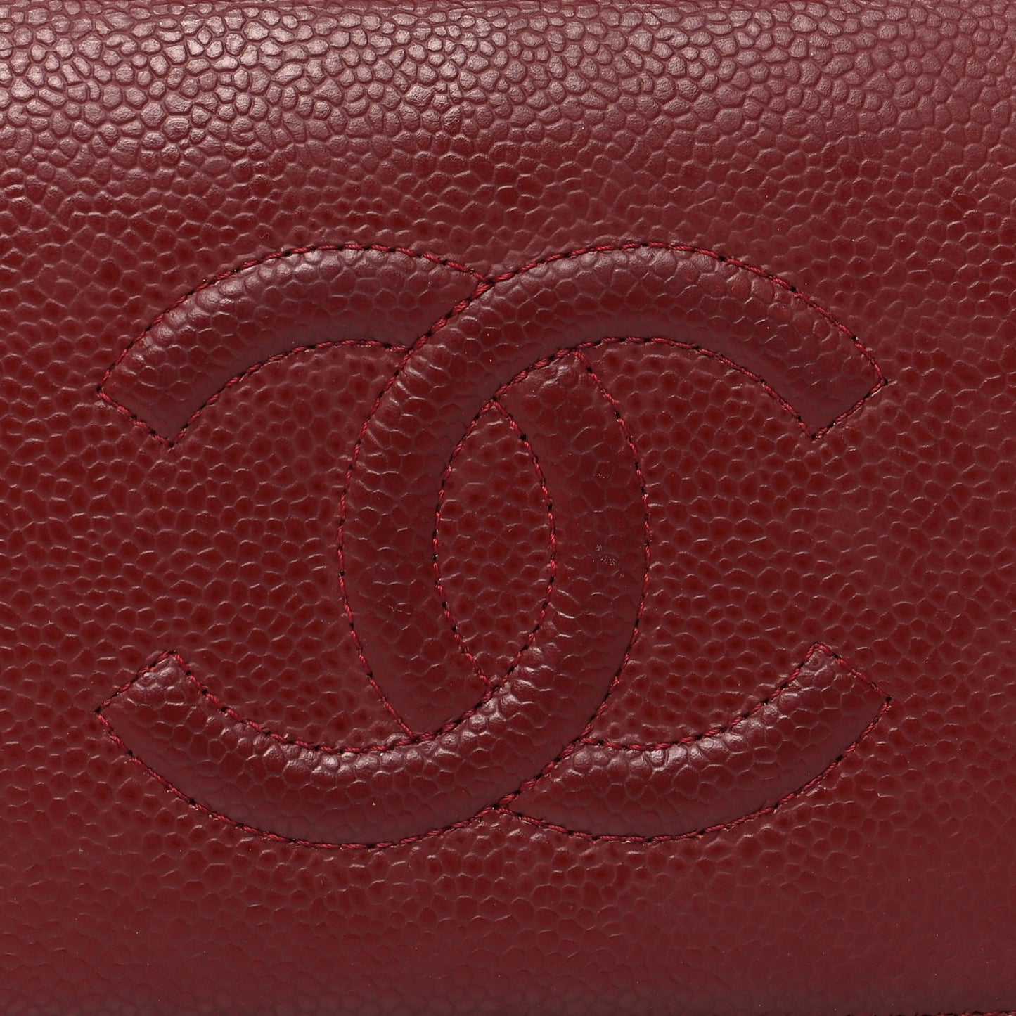 Caviar Timeless CC Yen Wallet Burgundy