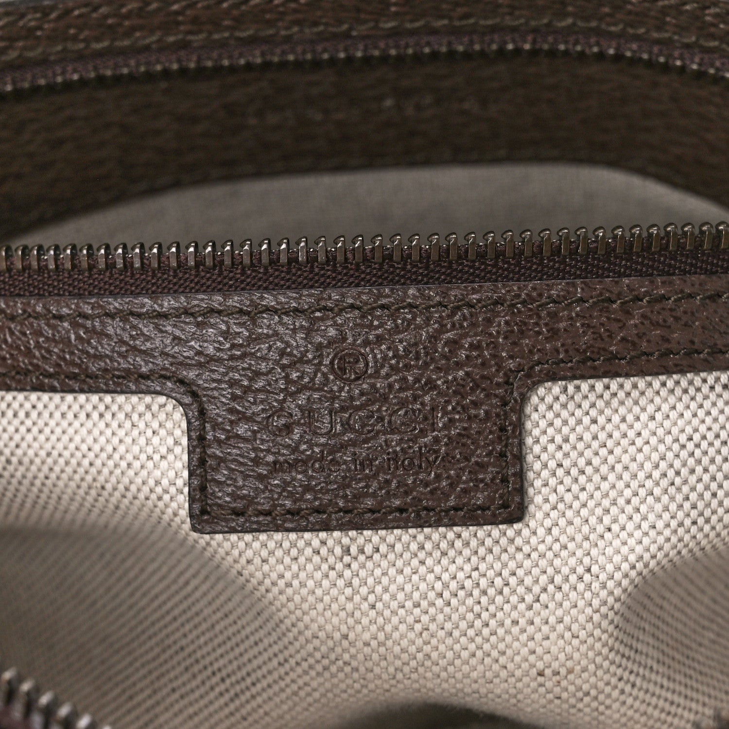 Gucci GG Supreme Monogram Textured Dollar Calfskin Web Ophidia Wristlet Shoulder Bag Beige Ebony New Acero 6 of 12
