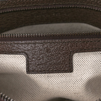 Gucci GG Supreme Monogram Textured Dollar Calfskin Web Ophidia Wristlet Shoulder Bag Beige Ebony New Acero 6 of 12