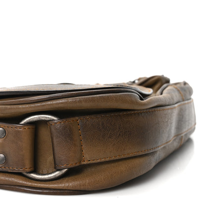 Christian Dior Calfskin Gaucho Double Saddle Bag Brown 9 of 10
