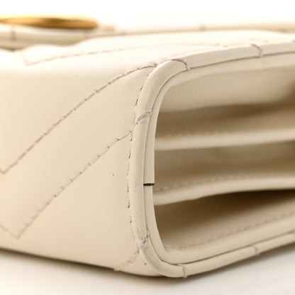 Gucci Calfskin Matelasse GG Marmont Chain Wallet Mystic White 10 of 13