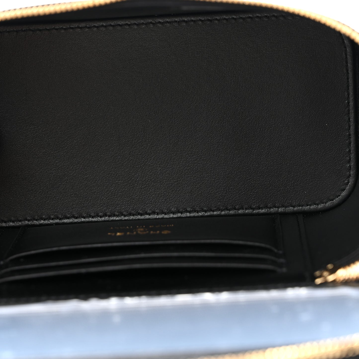 Calfskin Crocodile Embossed Crococo Small Top Handle Vanity Case With Chain Emerald