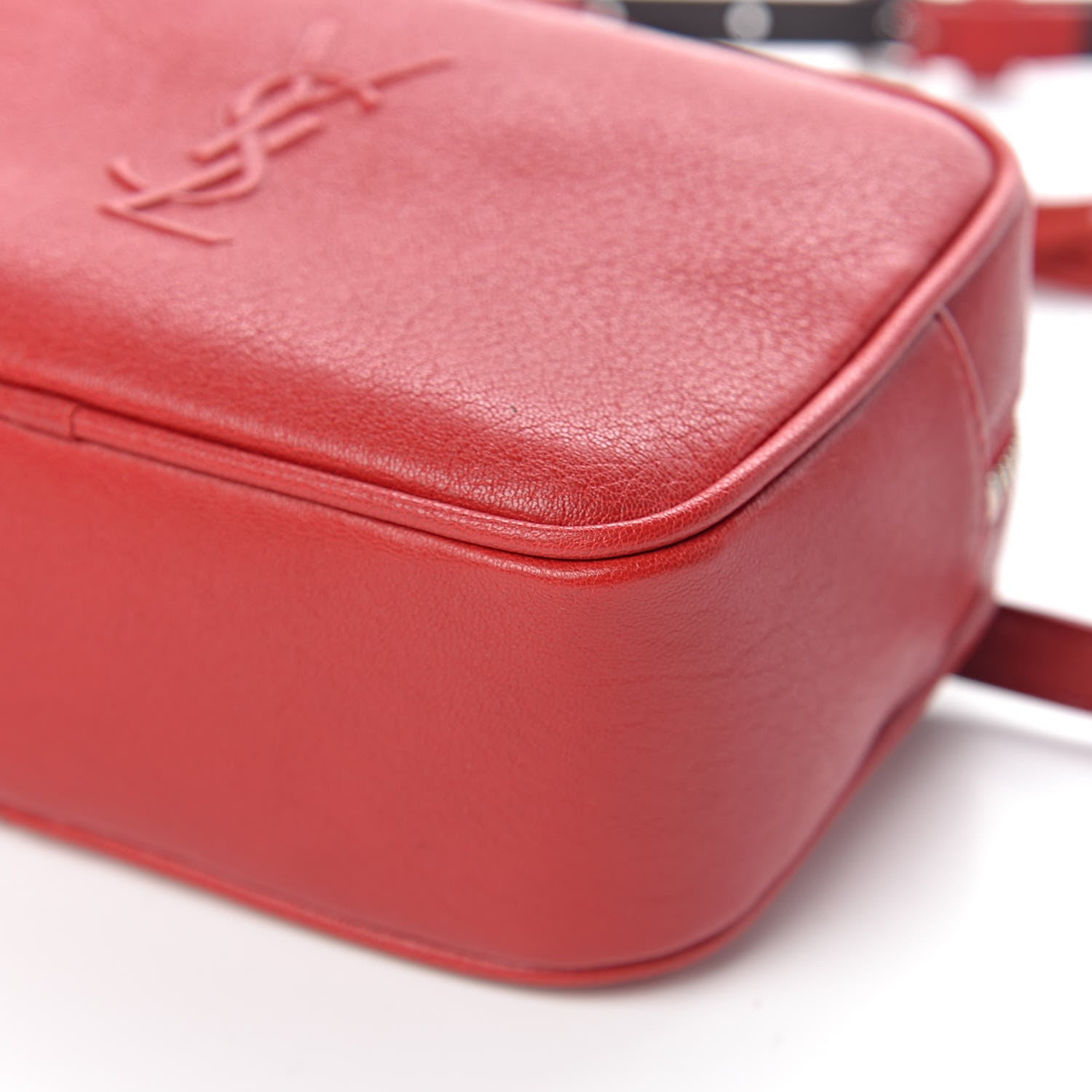 Saint Laurent Lambskin Monogram Lou Belt Bag Red 9 of 9