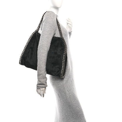 Stella McCartney Faux Pony Hair Falabella Tote Black 2 of 9