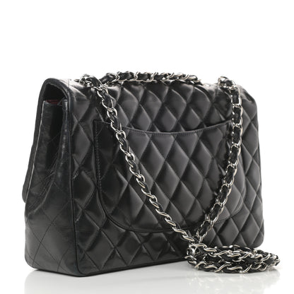 Chanel Lambskin Quilted Jumbo Single Flap Black 3 of 19