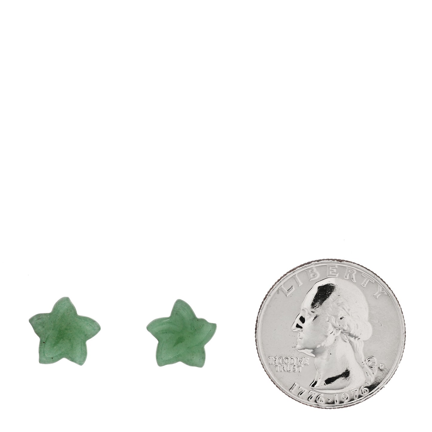 Sterling Silver Aventurine Elsa Peretti Star Earrings