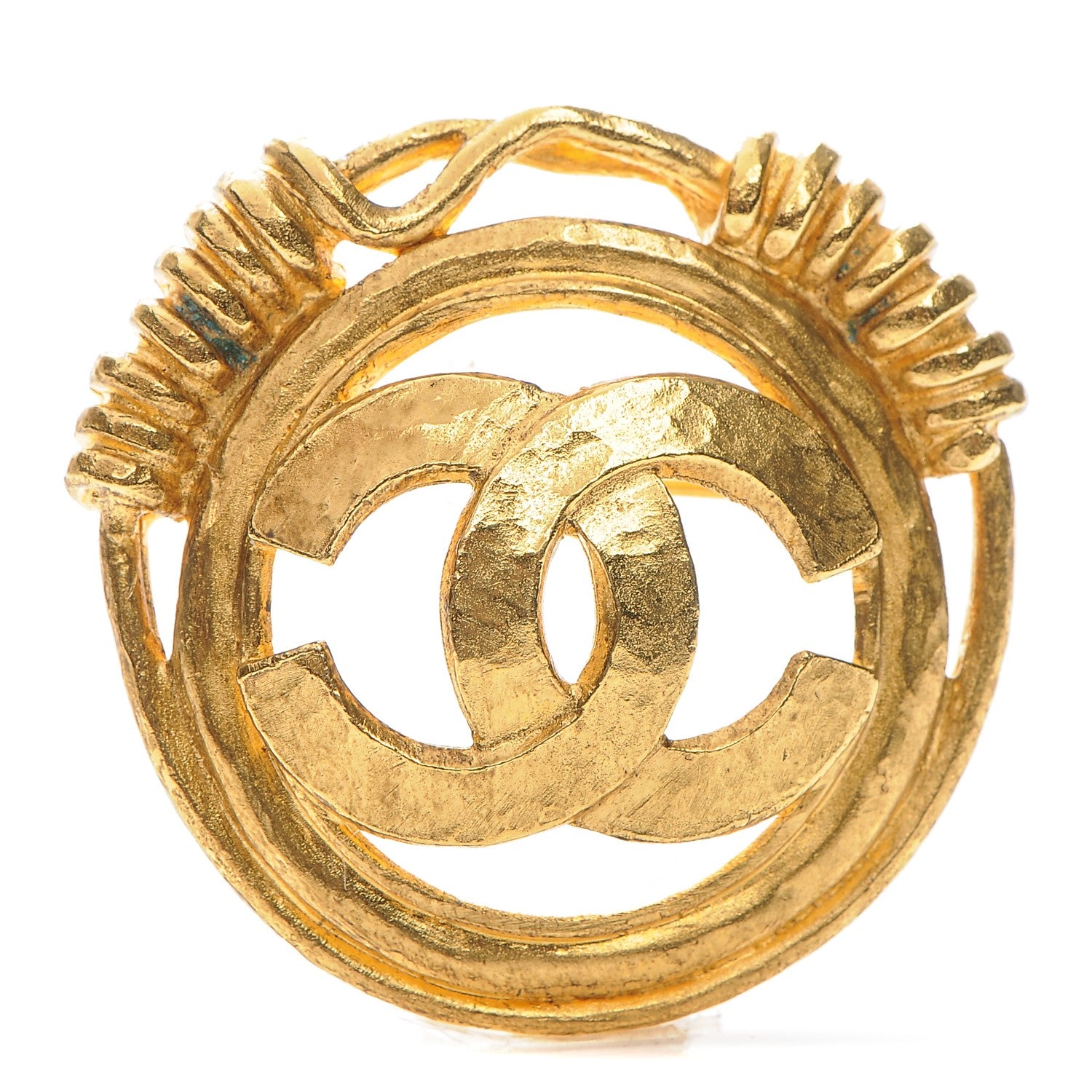 Chanel CC Brooch Gold 1 of 3