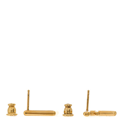 Fendi Metal FF Stud Earrings Gold 3 of 4