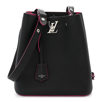 Louis Vuitton Calfskin Lockme Bucket Black 1 of 10